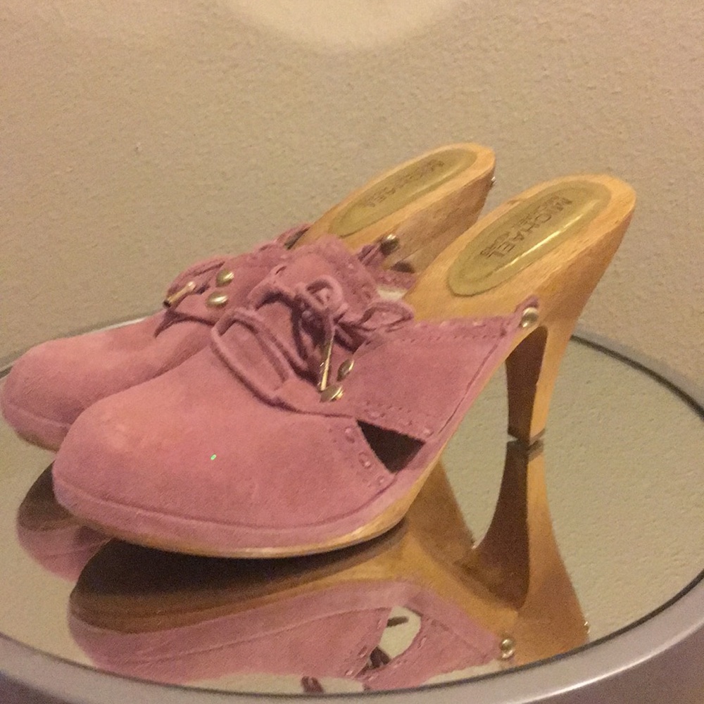 Michael Kors New Leather Suede Clogs Size 9